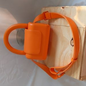 Vegan Leather Orange Box Purse